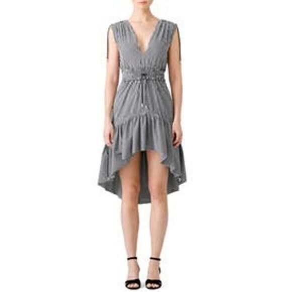 Christian Pellizari Striped High Low Dress